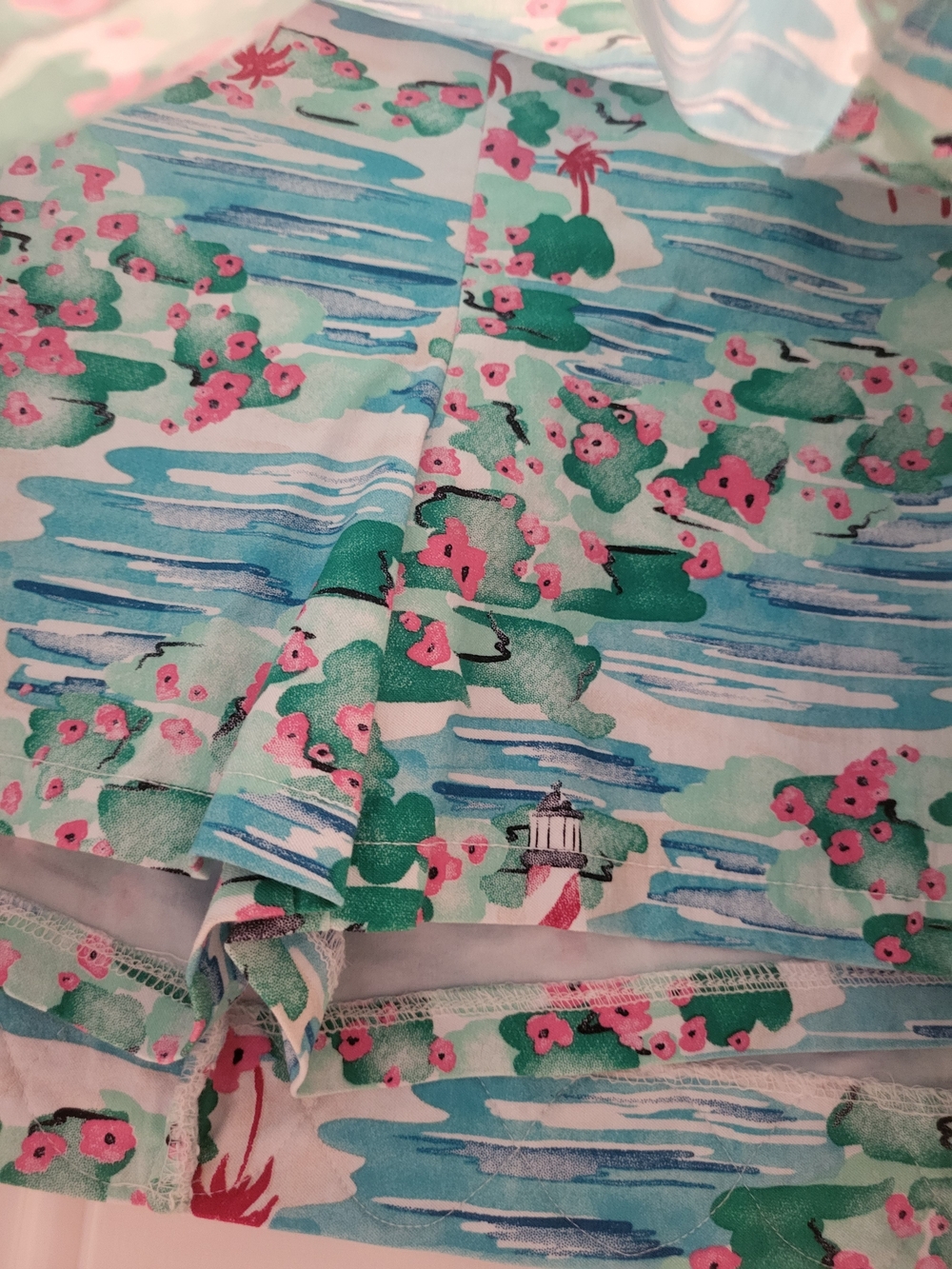 crown & ivy White, Aqua & Pink Floral Crochet-Trim Skort. - Picture 3 of 8